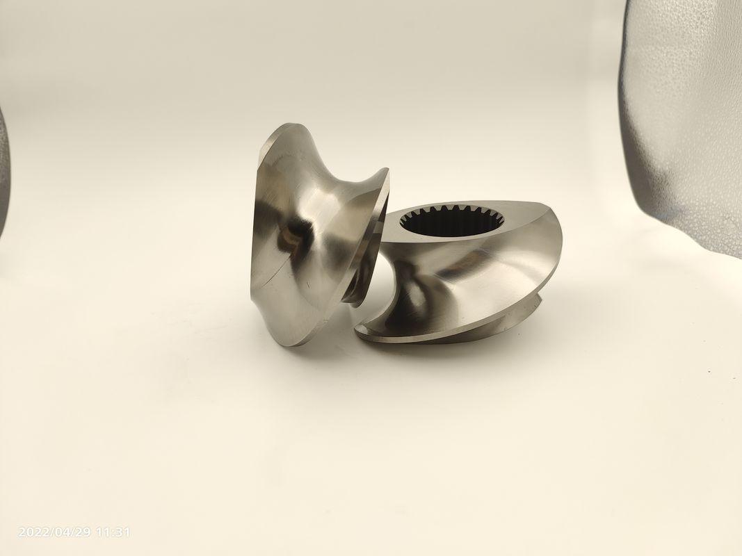 Twin Screw Extruder Granulator Accessories Meshing Covey Screw Element From 12mm -300mm