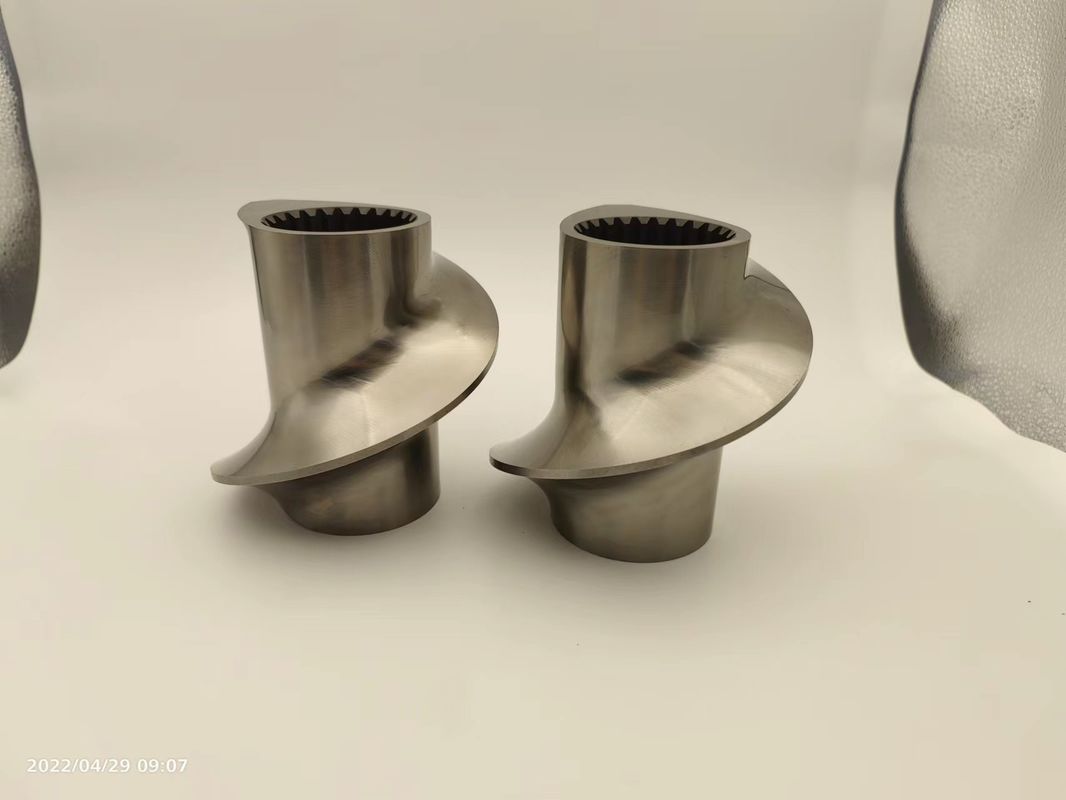 Twin Screw Extruder Granulator Accessories Meshing Covey Screw Element From 12mm -300mm