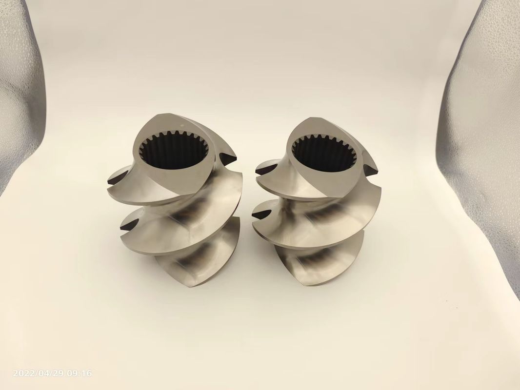 Twin Screw Extruder Granulator Accessories Meshing Covey Screw Parts From 12mm -300mm