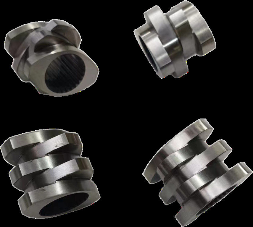 Melting Zone Twin Screw Extruder Parts 30° 45° 60° 90° Angle Screws 71mm OD