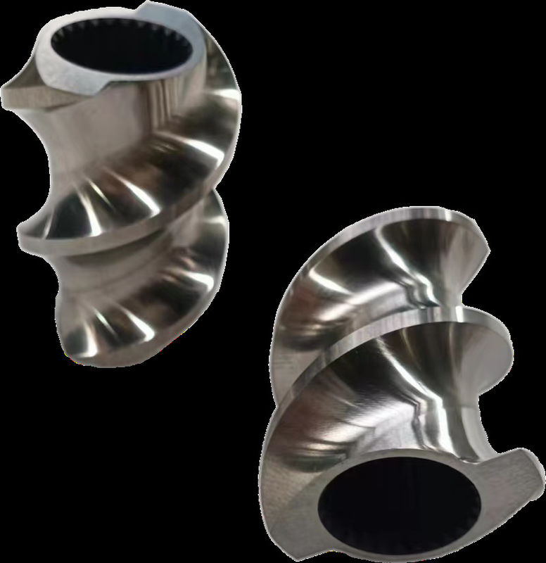 Melting Zone Twin Screw Extruder Parts 30° 45° 60° 90° Angle Screws 71mm OD