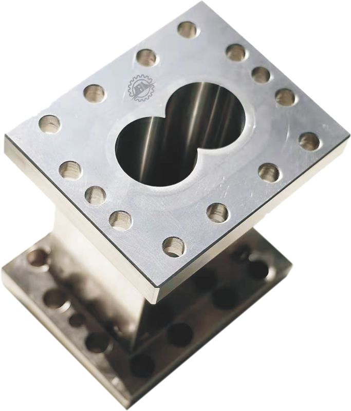 38CrMoAla Double Screw Extruder Barrel for Plastic Extrusion Mirror Finish Plastic Extruder Parts