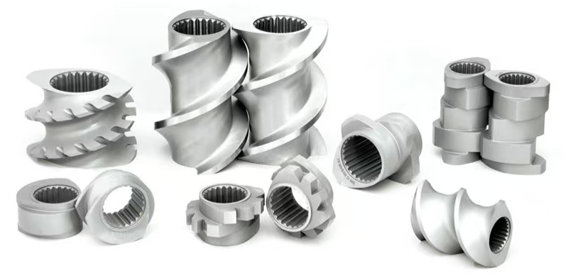 Co-rotating Twin Screw Extruder Machine Parts Shaft Screw Segment Barrel And Side Feeder Uesd For Lithium Battery Machine