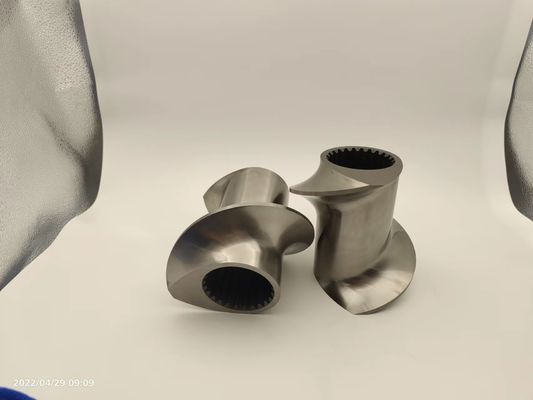 600rpm Customized Twin Screw Extruder Parts Threaded Block Plastic Granulator Accessories