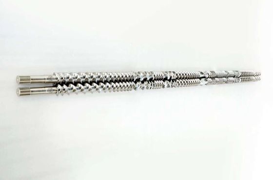 Twin Screw  Extruder Granulator Accessories Meshing Covey Screw Parts From 12mm - 300mm