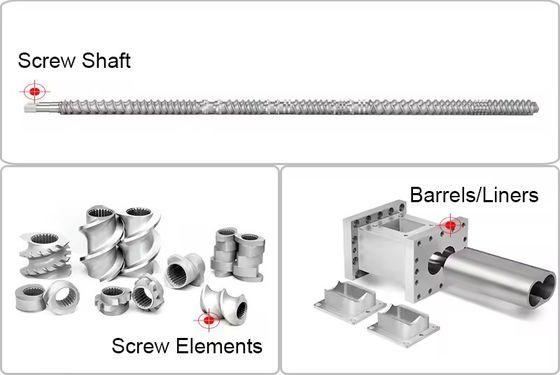 38CrMoAlA Screw Elements Of Parallel Twin-Screw Extruder With Customized Specifications
