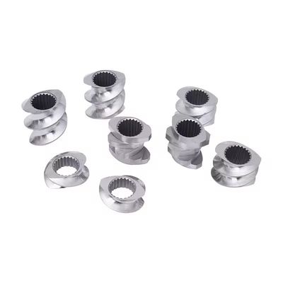 Accuracy Customized On Demand Specifications Parallel Counter Rotating Double Twin Extruder Screw