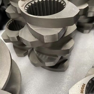 Accuracy Customized On Demand Specifications Parallel Counter Rotating Double Twin Extruder Screw