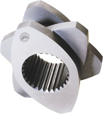 Melting Zone Twin Screw Extruder Parts 30° 45° 60° 90° Angle Screws 71mm OD