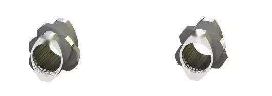 STS70 Twin Screw Extruder Parts Screws and Barrels for plastic machine 